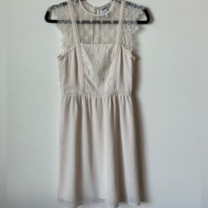 Blush pink lace dress